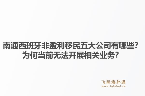 南通西班牙非盈利移民五大公司有哪些？为何当前无法开展相关业务？1.jpg
