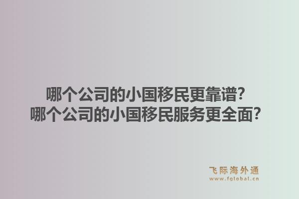 哪个公司的小国移民更靠谱？哪个公司的小国移民服务更全面？1.jpg
