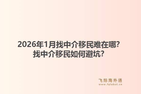 2026年1月找中介移民难在哪?找中介移民如何避坑?1.jpg