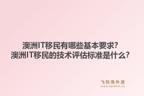 澳洲IT移民有哪些基本要求？澳洲IT移民的技术评估标准是什么？
