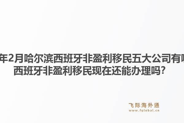 2026年2月哈尔滨西班牙非盈利移民五大公司有哪些？西班牙非盈利移民现在还能办理吗？