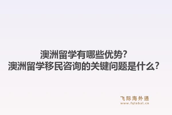 澳洲留学有哪些优势?澳洲留学移民咨询的关键问题是什么?1.jpg